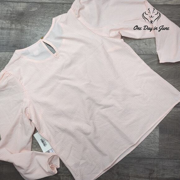 Liz Claiborne Long Sleeve Striped Top Size S - Picture 5 of 5